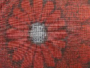 アンティーク　華紋織り出し本場村山泥大島紬着物